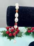 Freshwater Pearl Bracelet, Colorful Gemstone Bead Bracelet, B7286