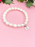 Natural Cultured Freshwater Pearl Beads Stretch Bracelets, B7290