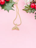 18K Gold Plated Mermaid Tail Pendant Necklace, Ocean Beach Fantasy Jewelry Gift, 7356