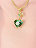 18K Gold Plated Cherry Pendant Necklace, 7358