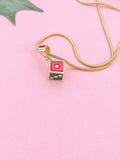 Gold Dice Necklace, 7369