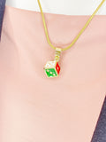 Gold Dice Necklace, 7369
