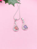 Silver Peacock Pendant Necklace, 7372