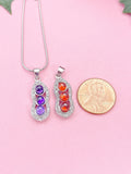 Silver Peapod Pendant Necklace, 7373