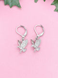 Silver Eagle Charm Dangle Earrings, E348