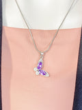 Silver Butterfly Pendant Necklace, 7375