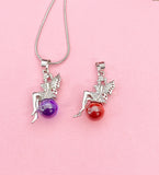 Silver Fairy Angel Pendant Necklace, 7377