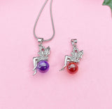 Silver Fairy Angel Pendant Necklace, 7377