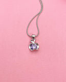 Silver Apple Pendant Necklace, 7379