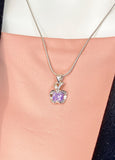 Silver Apple Pendant Necklace, 7379