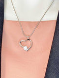 Silver Heart Pendant Necklace, 7381