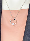 Silver Heart Pendant Necklace, 7381