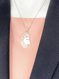 Silver Face Necklace, 7385