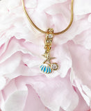 Gold Starfish with Scallop Beach Lover Necklace, 7394