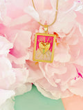 Gold Heart Pendant Necklace, 7400
