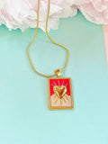 Gold Heart Pendant Necklace, 7400
