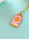 Gold Sun Eye Pendant Necklace, 7401