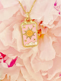 Gold Sun Eye Pendant Necklace, 7401