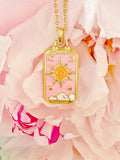 Gold Sun Eye Pendant Necklace, 7401