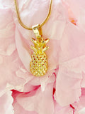Gold Pineapple Pendant Necklace, 7405