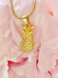 Gold Pineapple Pendant Necklace, 7405
