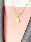 Gold Avocado Pendant Necklace, 7407