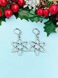 Silver Atom Charm Dangle Earrings, E2568