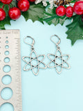 Silver Atom Charm Dangle Earrings, E2568