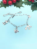 Silver Measuring Cup Mixer Hand Mixer Charm Bracelet, B2630