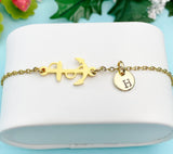 Anchor Gold Bracelet – Dainty Nautical Charm Bracelet Ocean Lover Gift Jewelry, N6906