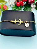 Anchor Gold Bracelet – Dainty Nautical Charm Bracelet Ocean Lover Gift Jewelry, N6906