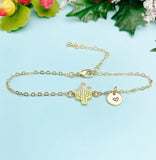 Gold Cactus Charm Bracelet, N4055