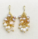 Natural Cultured Freshwater Pearl Charm Earrings, E7329
