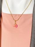 Chameleon Necklace, Gold Tiny Animal Charm Jewelry Gift, 6907