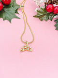 18K Gold Plated Mermaid Tail Pendant Necklace, Ocean Beach Fantasy Jewelry Gift, 7356