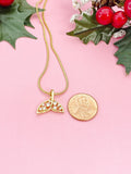 18K Gold Plated Mermaid Tail Pendant Necklace, Ocean Beach Fantasy Jewelry Gift, 7356