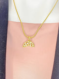 18K Gold Plated Mermaid Tail Pendant Necklace, Ocean Beach Fantasy Jewelry Gift, 7356