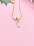 Tiny Bear Necklace, Gold Cubic Zirconia Pendants, 7365