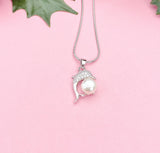 Silver Dolphin Necklace, 7366