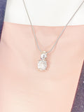 Silver Faceted Pendant Necklace, 7368
