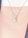 Silver Faceted Pendant Necklace, 7368