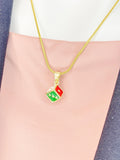 Gold Dice Necklace, 7369