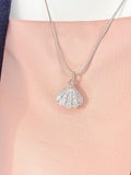 Silver Scallop Pendant Necklace, 7370