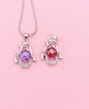 Silver Penguin Pendant Necklace, 7371