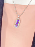 Silver Peapod Pendant Necklace, 7373
