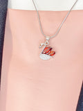 Silver Swan Pendant Necklace, 7374