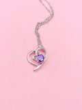 Silver Heart Pendant Necklace, 7380