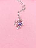 Silver Heart Pendant Necklace, 7380