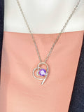 Silver Heart Pendant Necklace, 7380