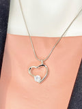 Silver Heart Pendant Necklace, 7381